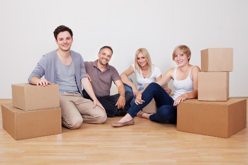 Organized boxes and furniture inside a Chalkfarm secure storage space